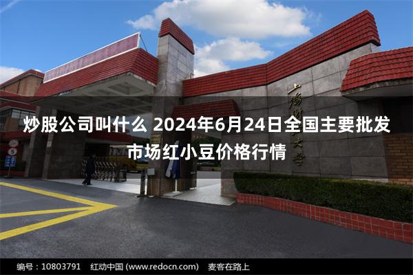 炒股公司叫什么 2024年6月24日全国主要批发市场红小豆价格行情