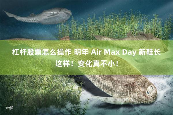 杠杆股票怎么操作 明年 Air Max Day 新鞋长这样！变化真不小！