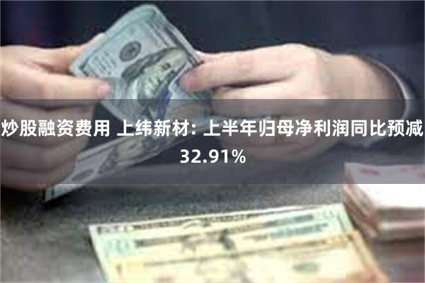 炒股融资费用 上纬新材: 上半年归母净利润同比预减32.91%