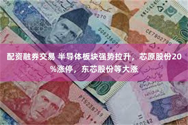 配资融券交易 半导体板块强势拉升,芯原股份20%涨停,东芯股份等大涨